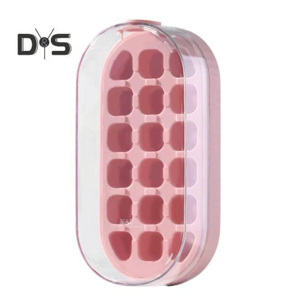 (pink, Without Straw) Water Bottle Ice Tray with Straw One-Click Release 2-in-1 Ice Cube Mold & Kettle Portable Water Bottle Vertical Ice Cube Tray for Freezer