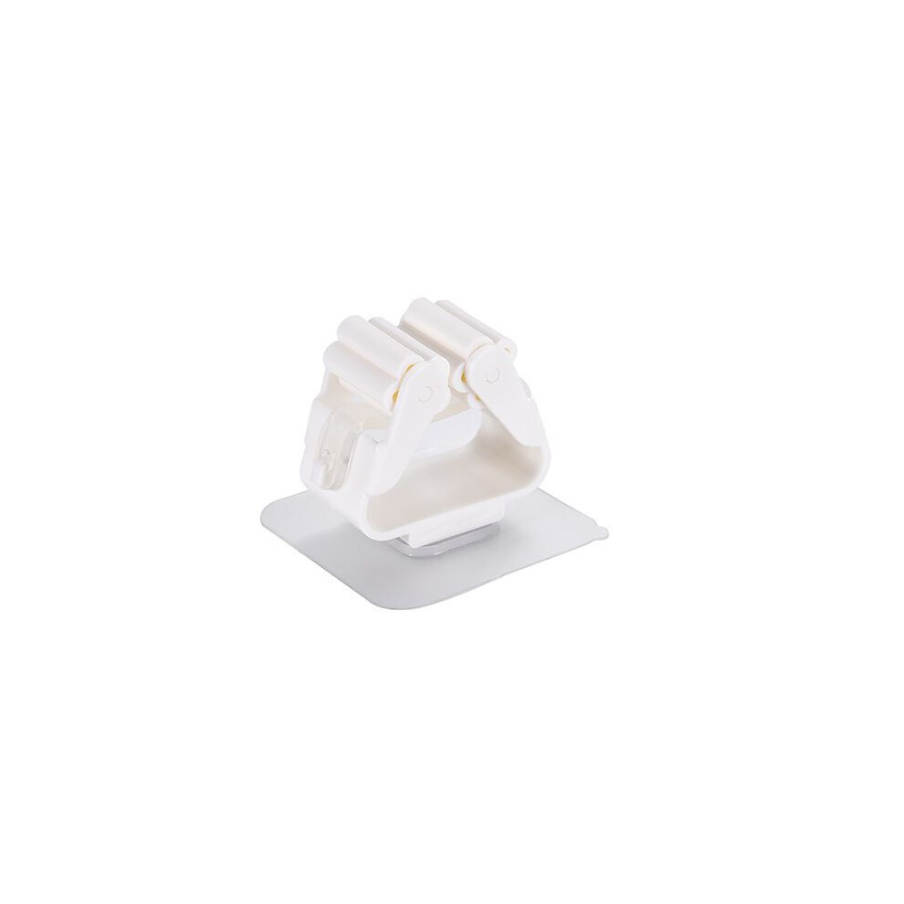 (White)Support organisateur de vadrouille mural support brosse balai cintre support de rangement outil cuisine