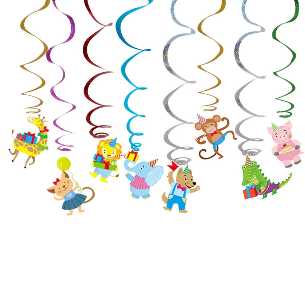 (Spiral Elephant)Adorabile Striscione Animali E Palloncino Decorazioni Spirali Perfetto Per Compleanni Scuola