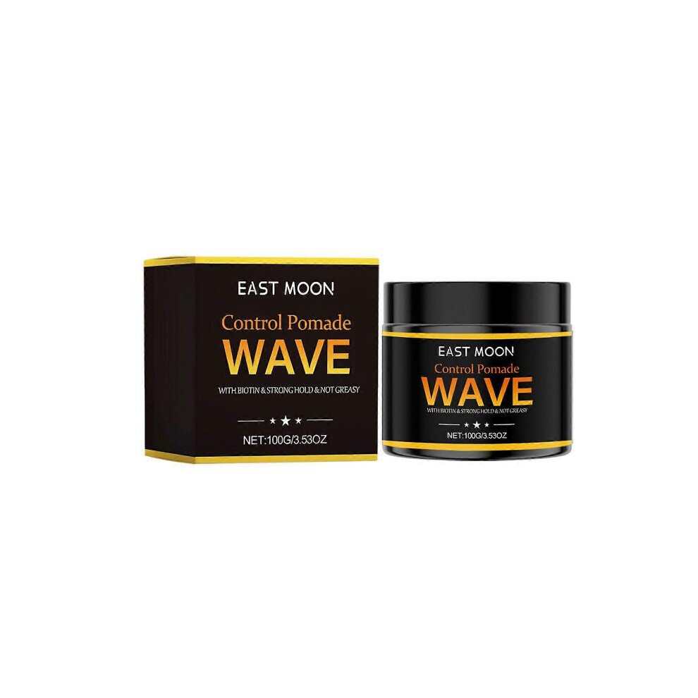East Moon Men's Solid Pomade Broken Hair Care Oil Head Back Head Natural & Fluffy Long-Lasting Modeling Solid Wax