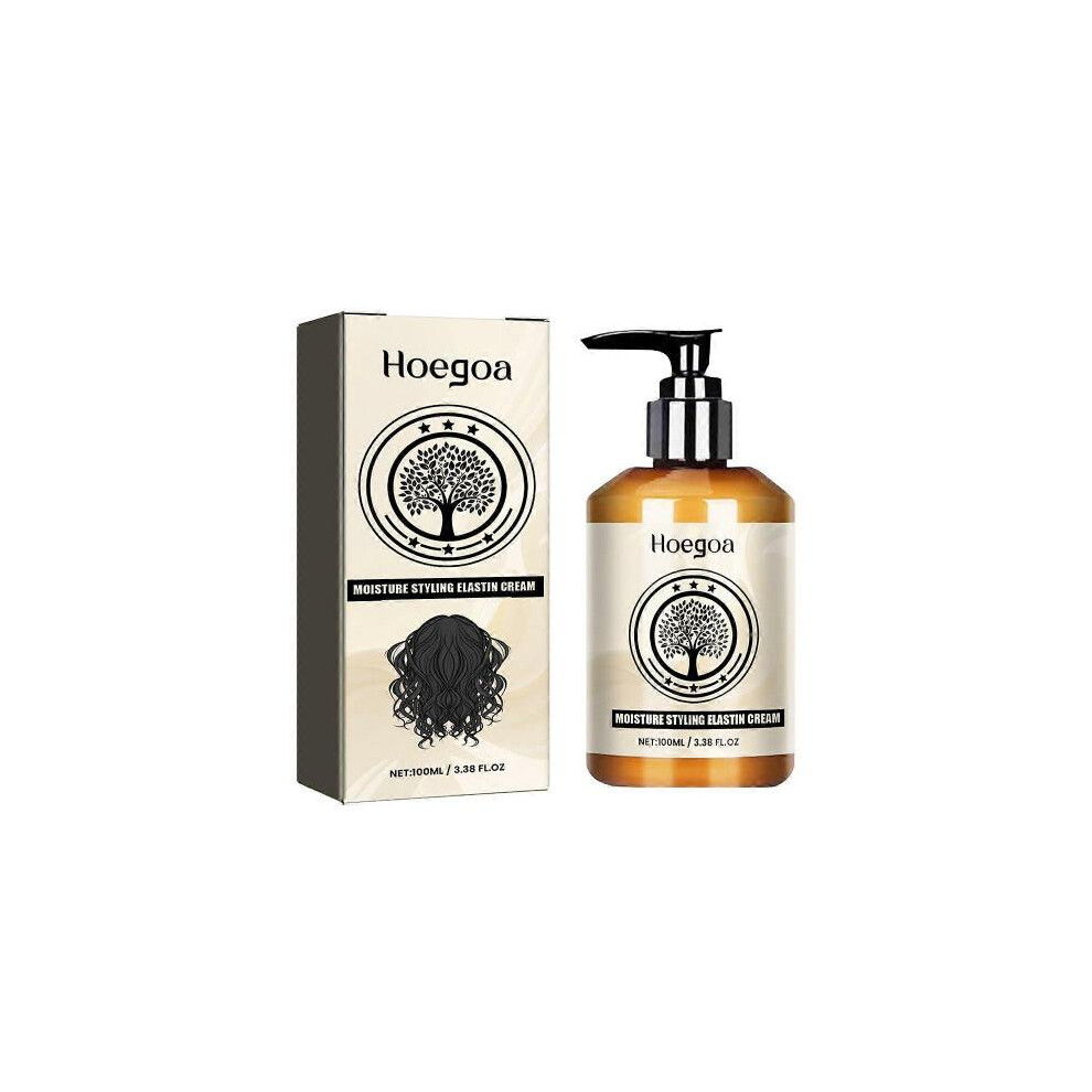 Hoegoa Moroccan Curly Hair Moisturizing Elastin Curly Hair Plump Luster Natural & Fluffy Stereotype Modeling Care