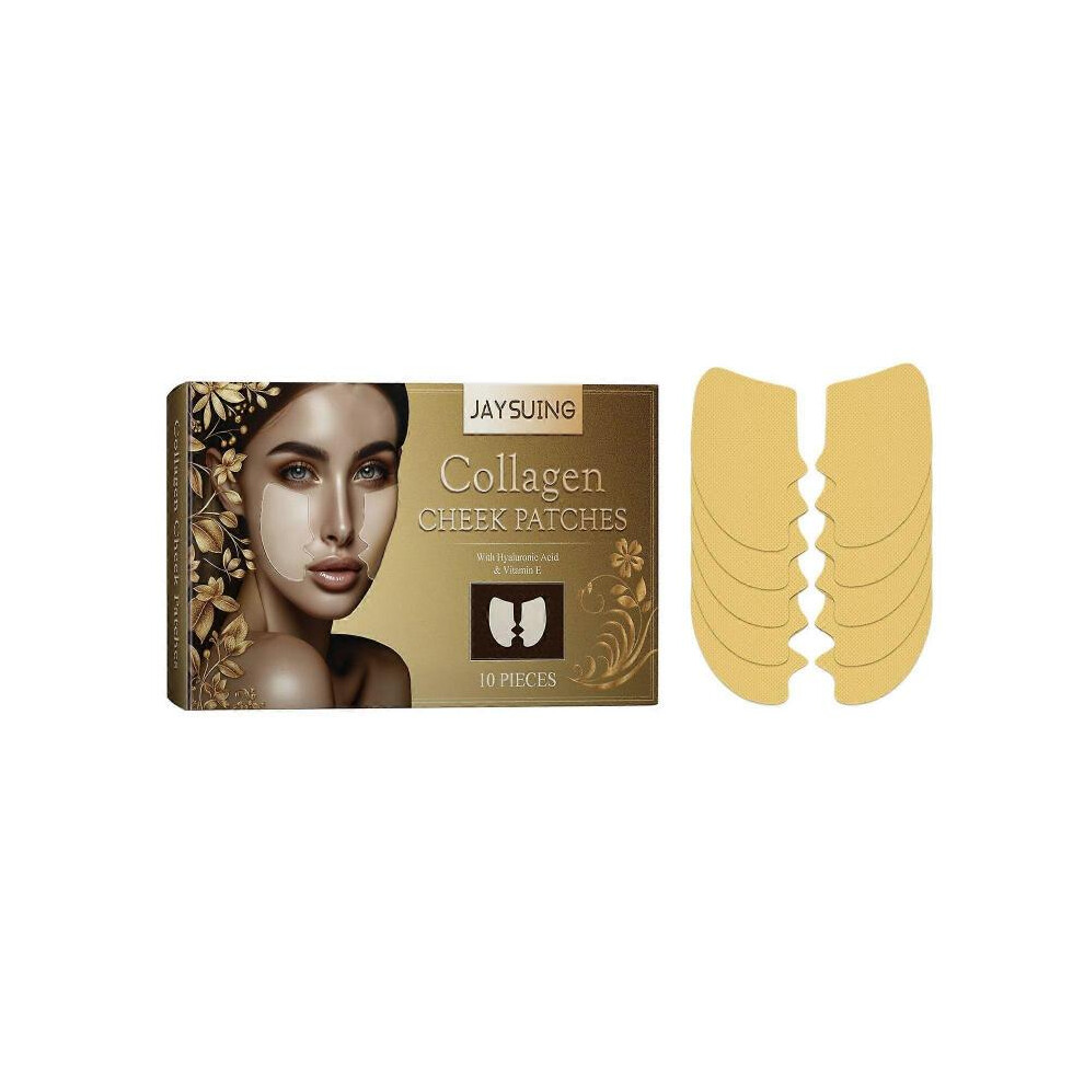 (Cheek Patch 10Pieces) Jaysuing Collagen Patch Facial Forehead Cheek Eye Skin Care Patch