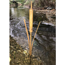 Bullrush Large Garden Art (Pack of 3) - Steel - H121.9 cm - Bare Metal/Ready to Rust