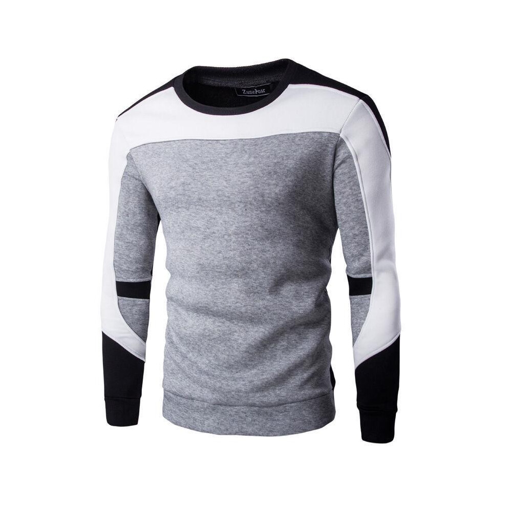 (Gris,M)Pull Homme Cardigan Tricot Col Rond Manches Longues Décontraté Moulant
