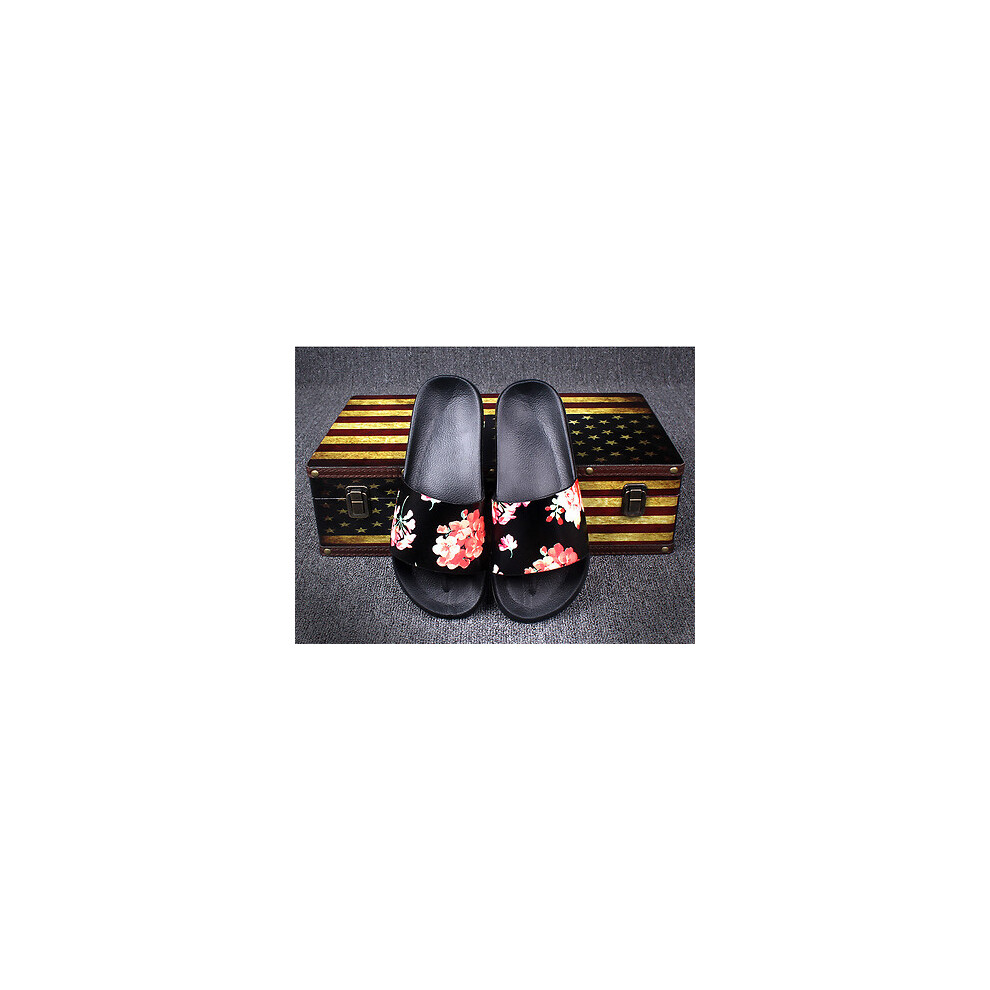 (Red,6)Sandales femme mules rouge gelée tongs été plage taille confort