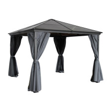 Lugano Polycarbonate Gazebo - H265 x W300 x L300 cm - Grey