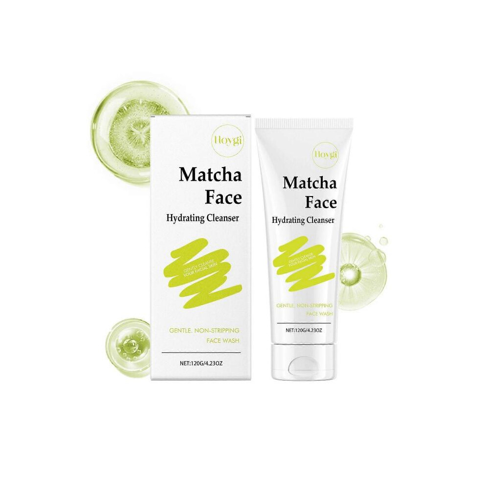 Hoygi Matcha Moisturizing Facial Cleanser Gentle Cleansing Pores Freshing And Moistrurizing Daily Skin Care Facial Cleanser
