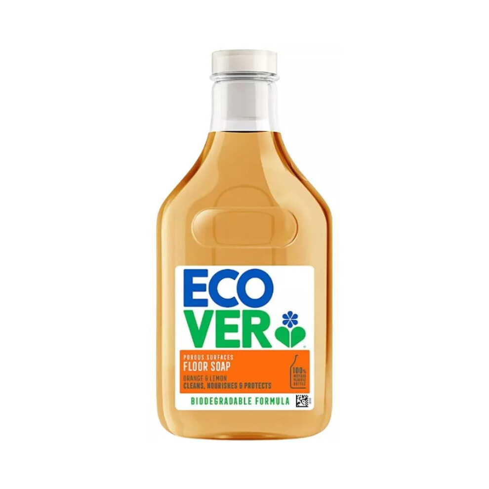Ecover Floor Soap Orange and Lemon Fragrance 1 Litre for Porous Natural Stone and Tiles