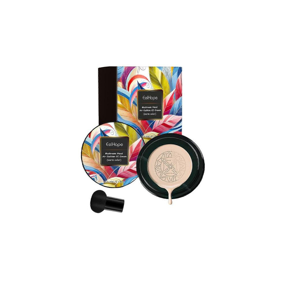 (Natural) 2024 New Mushroom Head Air Cushion CC Cream, Moisturizing Full Coverage CC Cream Foundation Long-Lasting Matte Concealer-image-OPC-PH6WZZ9-NEW