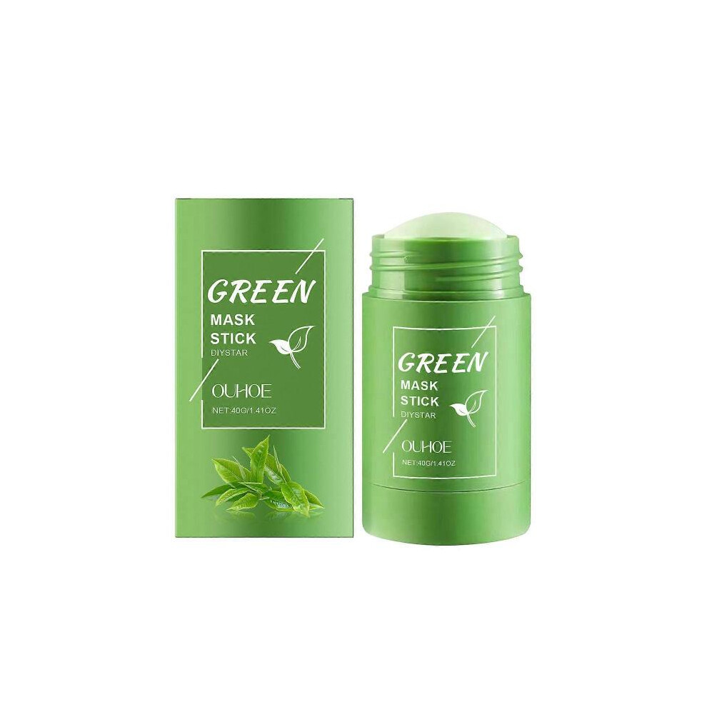 OUHOE Green Tea Cleansing Mask Stick Gentle Cleansing Facial Skin Moisturizing Moisturizing Fine Pore Mask Stick