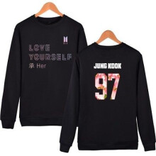 (JUNGKOOK-Black,XL)Kpop BTS Trui Bangtan Boys hoodie Pullover Jungkook V Jhope Trui Jimin nieuw