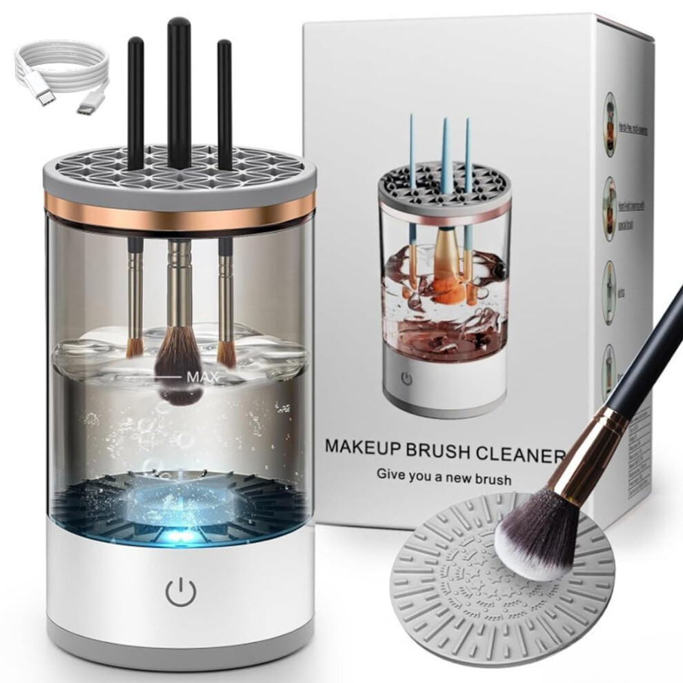 Black (Black) Beauty Swirl Cosmetic Brush Cleaner, Cosmetic Brush Cleaner, Automatic Electric Makeup Brush Cleaner, Electric Makeup Brush Cleaner Machine
