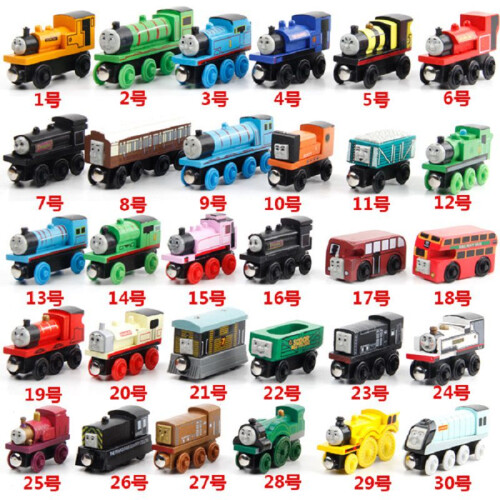 (21# Toby)Τρένο Thomas, βαγόνι, όχημα, ξύλινο, μαγνητικό σιδηροδρομικό παιχνίδι, φορτηγό, 2