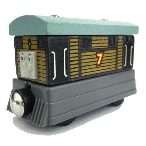 (21# Toby)Τρένο Thomas, βαγόνι, όχημα, ξύλινο, μαγνητικό σιδηροδρομικό παιχνίδι, φορτηγό,