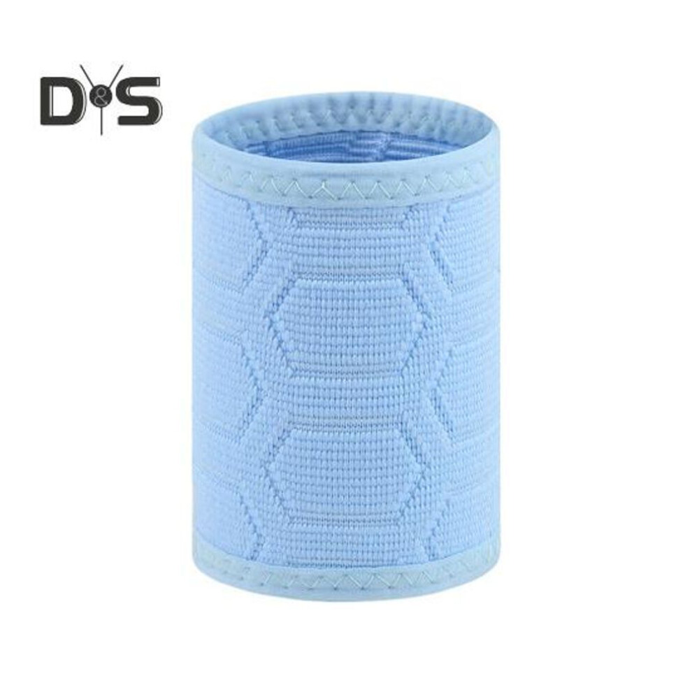 (blue) Sports Wristband for Men Women Elastic Moisture Wicking Wrist Compression Wrap Athletic Sweatband for Tennis Basketball Running