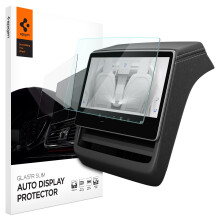 Spigen Displayschutzfolie aus gehrtetem Glas [GlasTR Slim] fr Tesla Model 3 (2024) 8 Zoll hinterer Touchscreen  matt/Anti-Fingerabdruck