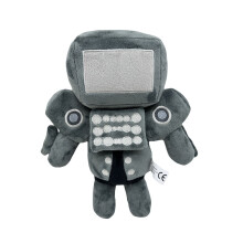 (Gray)Brinquedo de pelúcia de vaso sanitário Skibidi, almofada de desenho animado, travesseiro de pelúcia, presente fofo para casa, decoração