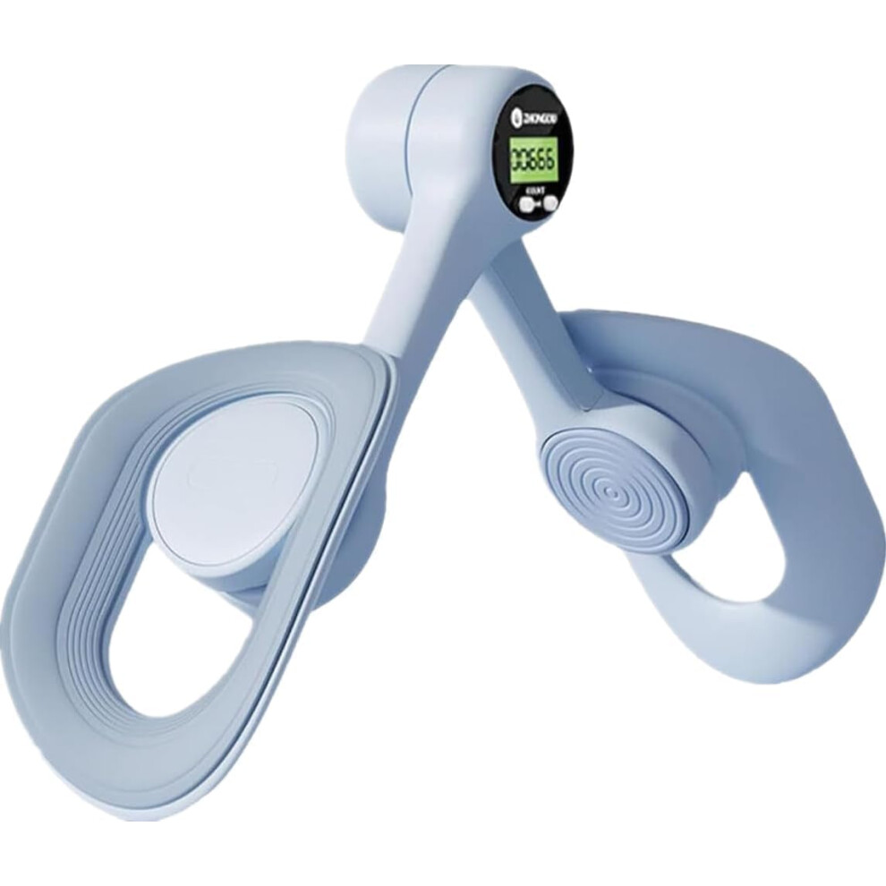 (Bule) Pelvic Floor Trainer, Thigh Master Hip Trainer Kegel Exerciser, Digital Display Count,Thigh Toner Workout, Screen Display