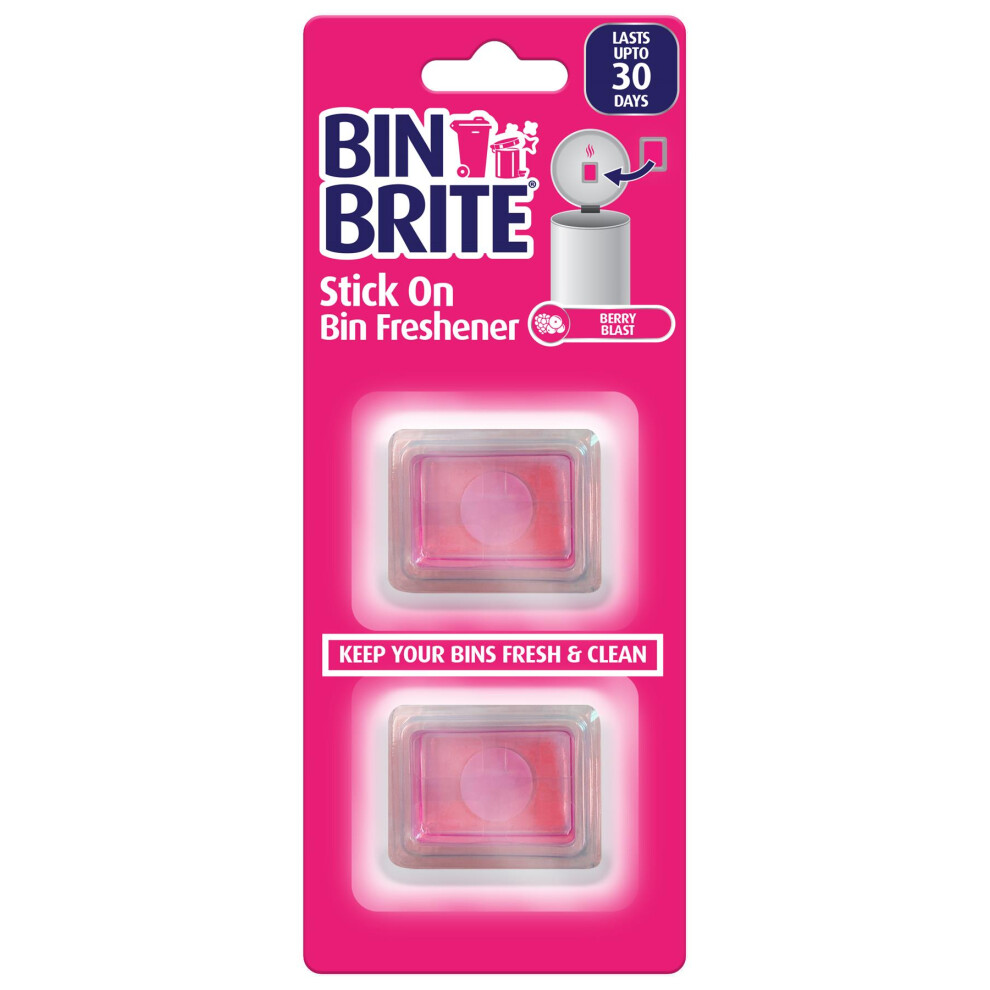 Bin Brite Stick On Bin Freshener Berry Blast - 2 x 5g-image-OPC-PH6YHSH-NEW
