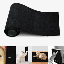 (11.8"*11.8", Black) Scratch Wall Mat,Cat Scratch Wall Pad,Cat Scratch Mat for Wall,Self-Adhesive Cat Scratching Mat
