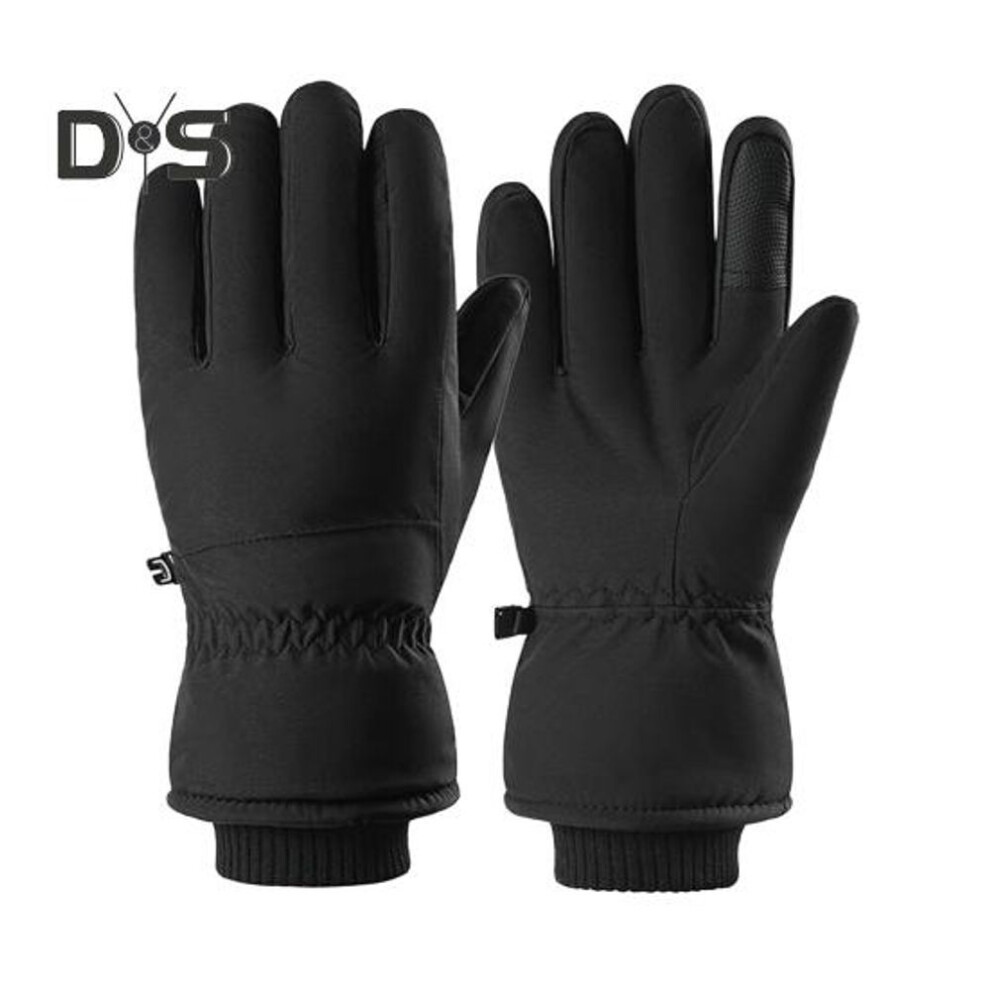 (black) Winter Thermal Gloves for Women Men Warm Windproof Outdoor Gloves with Touchscreen Fingers for Cold Weather Skiing Running Cycling
