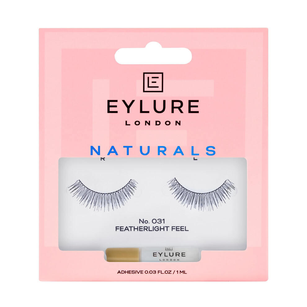 Eylure Naturals No. 031 Reusable Eyelashes  Adhesive Included  1 Pair