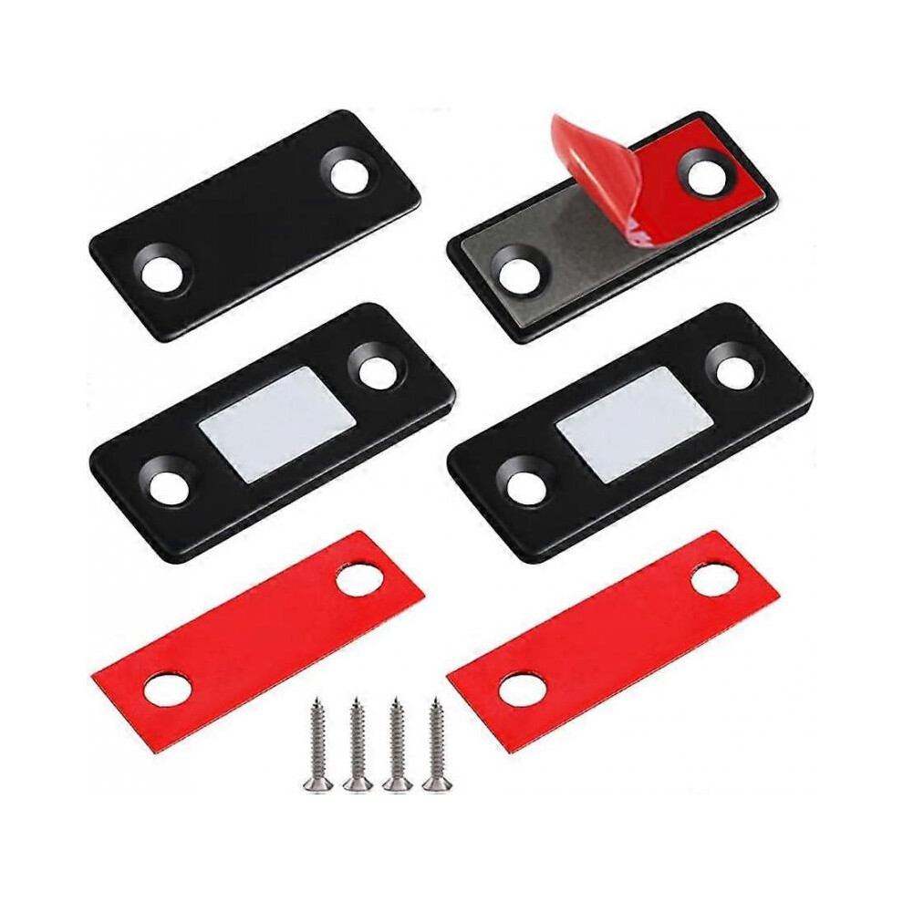 2 Pack Ultra Thin Stainless Steel Magnetic Cabinet Latches for Sliding Door Window Kitchen Closet Wardrobe Closure