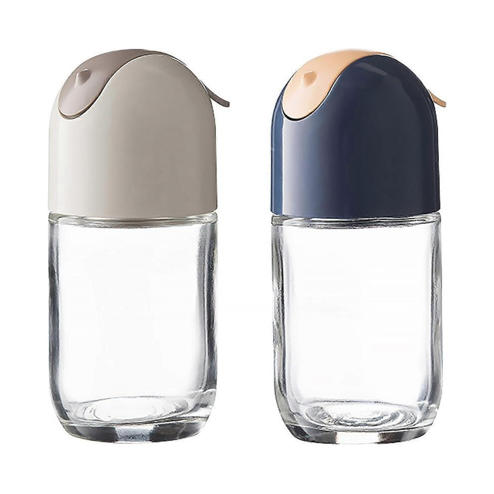 Salt and Pepper Shaker Set, Salt and Pepper Shakers Glass, 2Pcs Salt and Pepper Shakers for Kitchen, Dining Table, Outdoor
