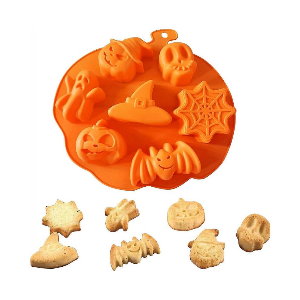 Halloween Silicone Mould - Pumpkin Bat Ghost Skull Shaped | Baking Chocolate Candy Mold