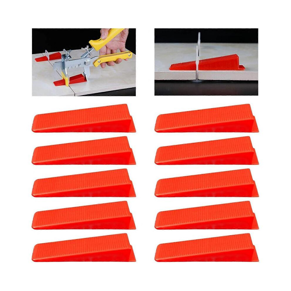 Tile Levelling Wedges, 100 Reusable Pieces, Red