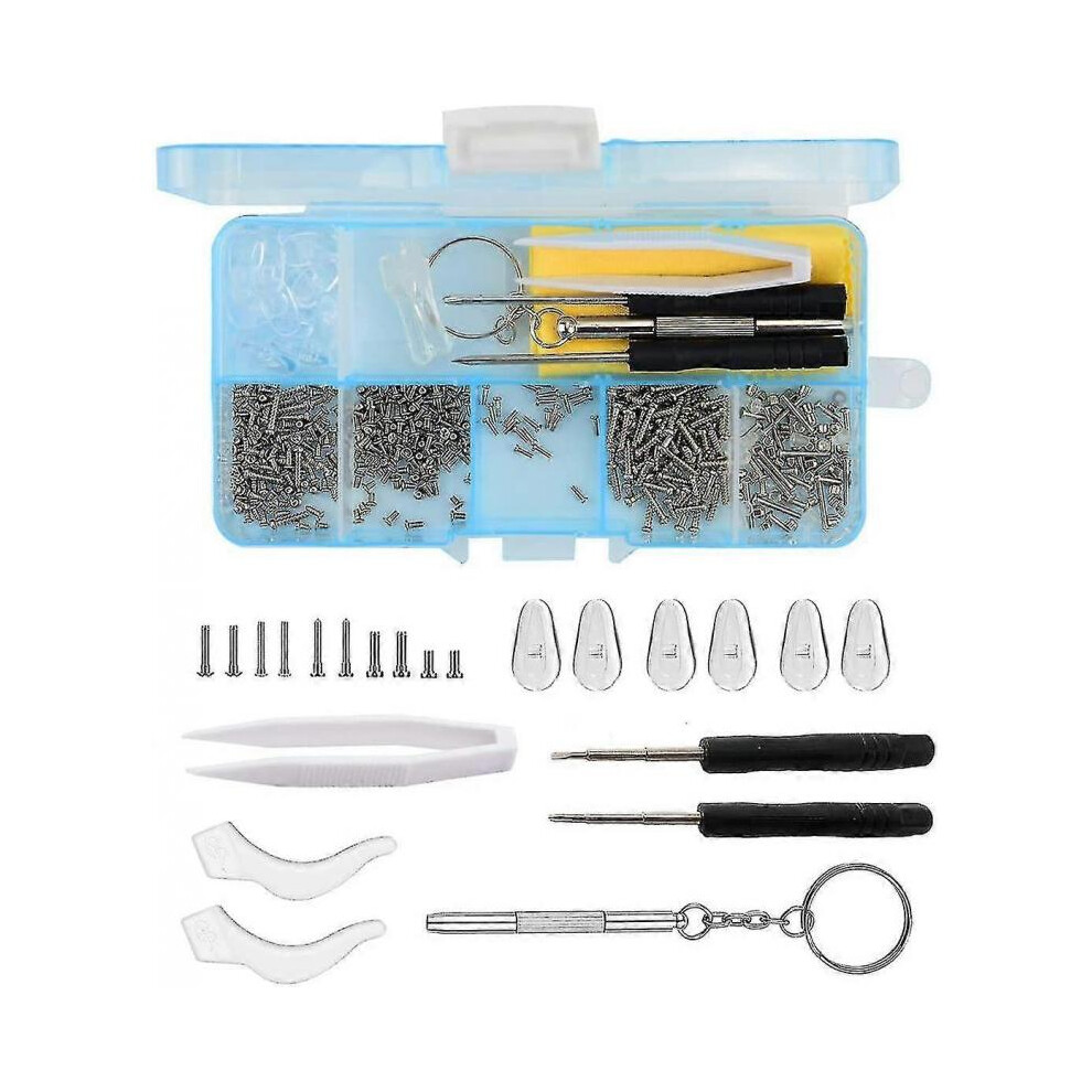 Eyeglass Sunglass Glasses Repair Tool Kit, 500 Pcs Spectacle Repair Screwdriver