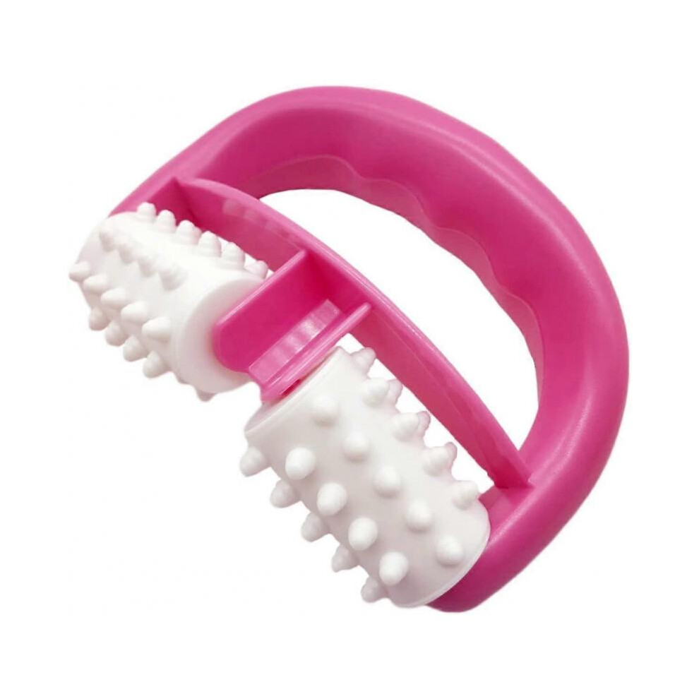 Plastic Manual Round Handle 2 Wheels Muscle Massage Roller Massager Cellulite Roller