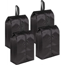 4 Portable Nylon Travel Shoe Bags Dust-proof Shoe Storage Bag Organiser with Zipper Closure