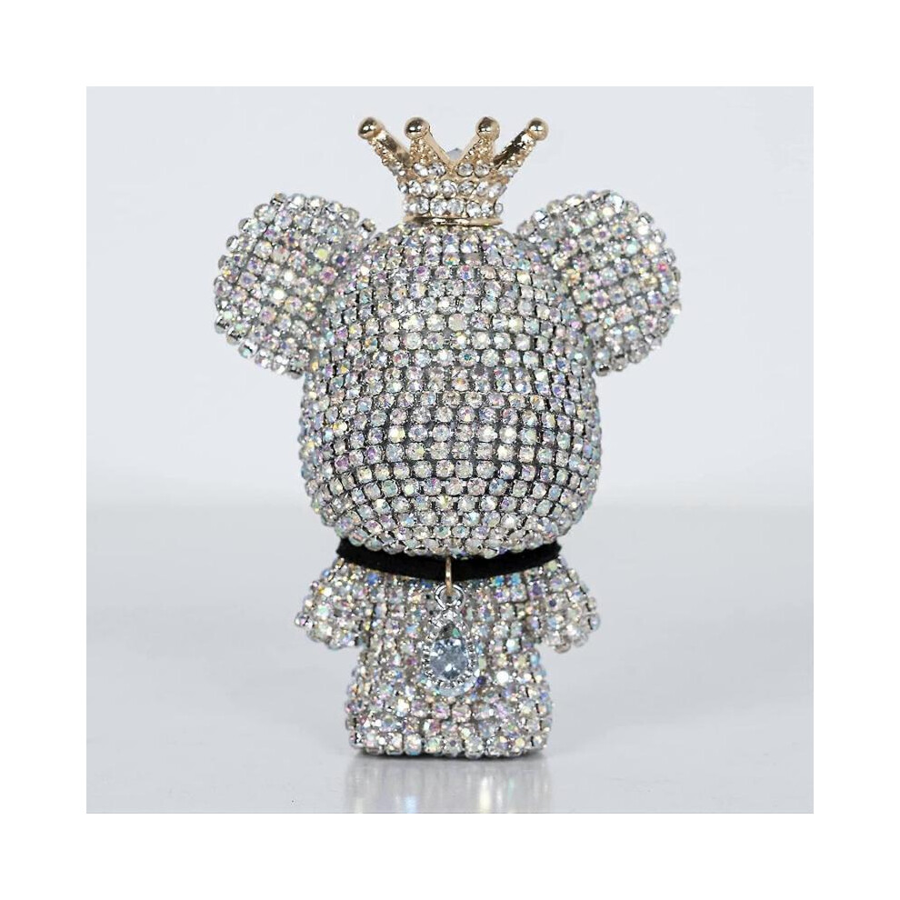 Bling Cute Car Accessories, Shiny Crystal Bear Car Air Freshener With Vent Clip,Rhinestone Car Interior Decoration 5004229946144