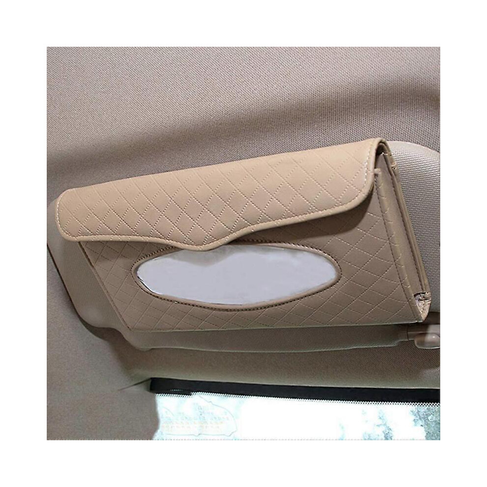Pu Leather Tissue Holder For Car, Sun Visor, Rear Seat, Easy To Install, Practical And Stylish 5004229946212