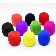 Microphone windscreen, coloured foam covers for headphones, 10 pieces
