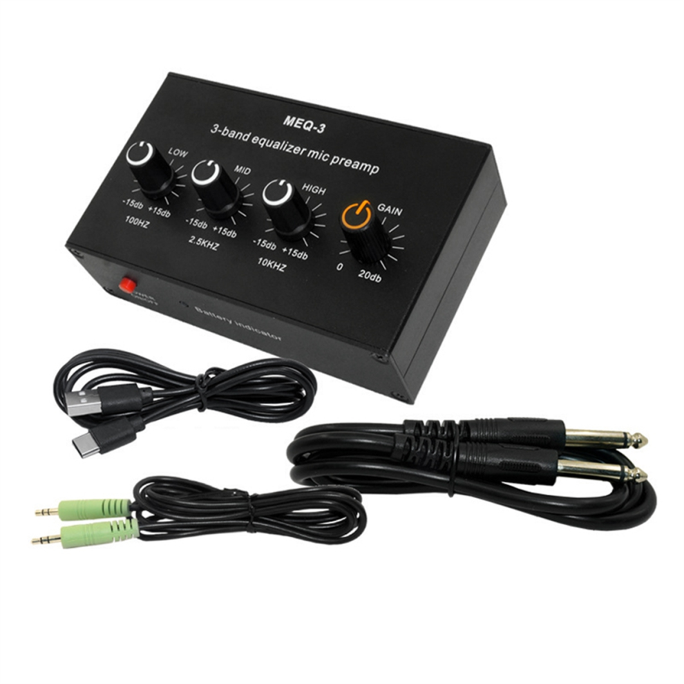 Live Sound Card Amplifier Speaker Dynamic Microphone High School Bass Adjustment Equalizer 4853024074511