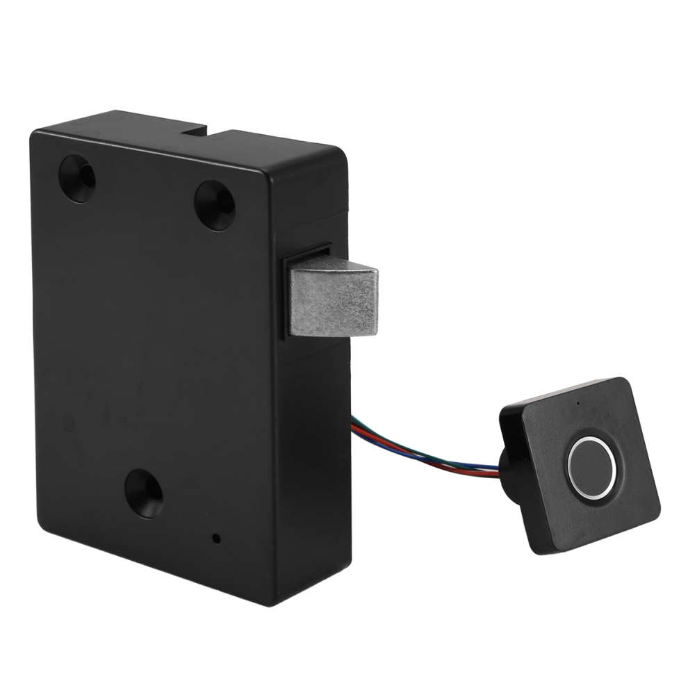 Biometric Fingerprint Lock Black Keyless Cabinet Smart Drawer Locks(Equipped With A Control App) 4853024076522