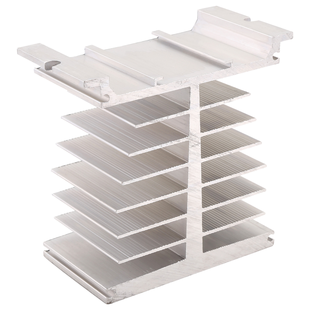 10A-120A Solid State Relay Ssr Da Aa Dd Aluminum Fins Single Phase Heat Sink Dissipation Radiator Rail Mount 4853024077833