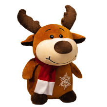 Peluche di Natale, bambola di cartone animato morbida, adatta per regali di Natale per bambini piccoli, cervo