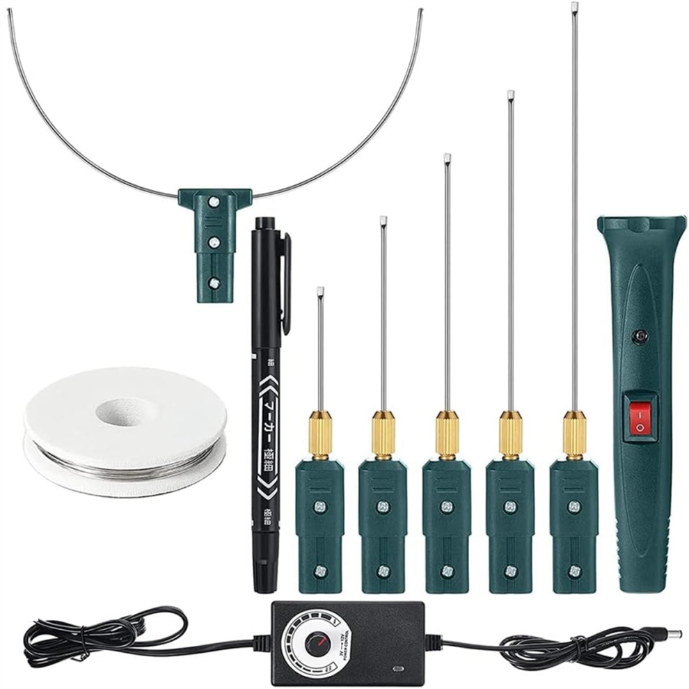 Hot Wire Foam Cutter Kit with Temperature Controller,100-240V/24W Electric Cutting for Art Craft EVA Carving (UK)