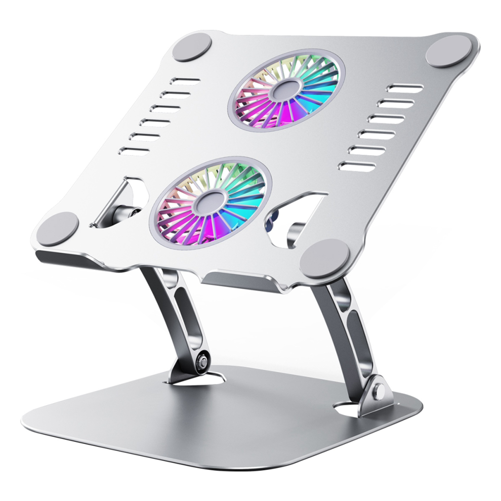 Laptop Cooling Pad With Fan Rotatable Adjustable Aluminum Alloy Bracket For All Tablets 4853024083599