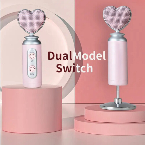 Professional USB Noise Reduction Condenser Microphone for Mobile Phone PC Computer Live Streaming Pink 2