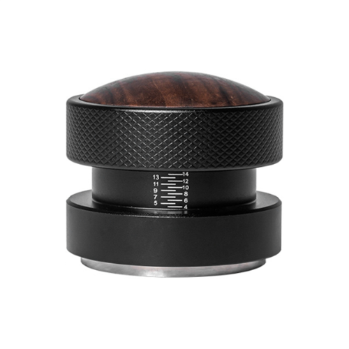 Self- Coffee Tamper Self-Adaptive Height Solid Wood Elastic Black Threaded Bottom 51mm 1
