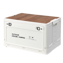 Opvouwbare toeristentafel voor buiten, opbergbox, auto- en reisuitrusting, wit, L