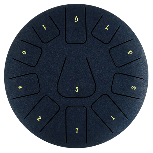 Tambor de língua de aço de 8 polegadas, pandeiro de 11 notas com baquetas e palhetas para meditação, instrumento E 1