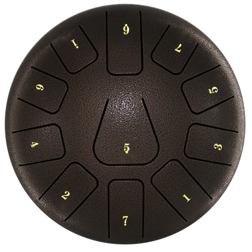 Tambor de língua de aço de 8 polegadas, pandeiro de 11 notas com baquetas e palhetas para meditação, instrumento H 1