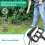 Enxada de jardim - Enxada de estribo de 62 polegadas de comprimento, cultivador para capina, serviço pesado com cabo ajustável 5