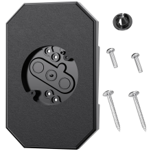 8141DBL Siding Mounting Kit - Black Outdoor Light Block Plate for 1/2 in Lap Double & 4 in Vinyl Siding