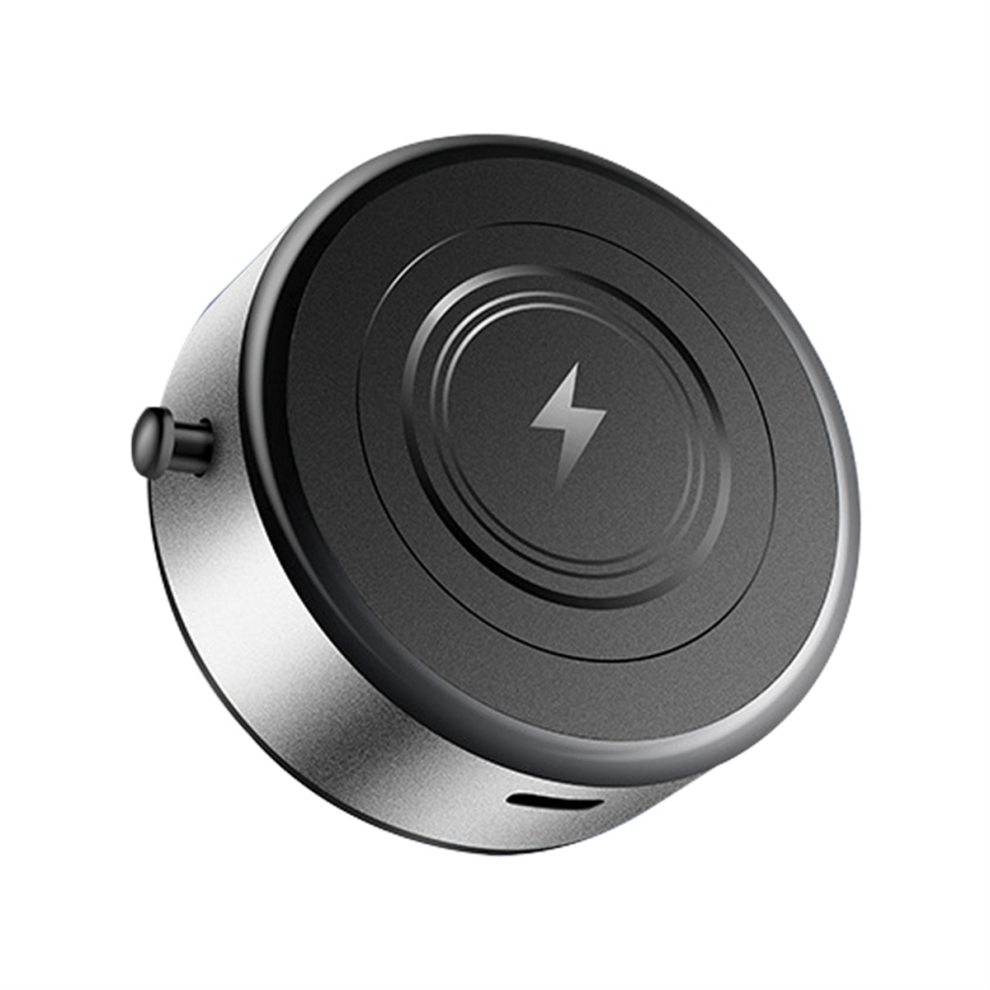 15W Wireless Charging Intelligent Mobile Phone Holder Magnetic Vacuum Adsorption Car Fast Silver 4853024092980
